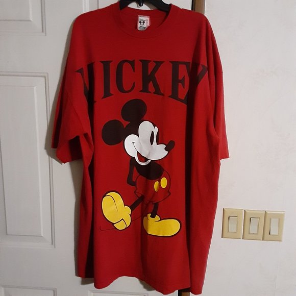 Disney Designs Mickey Mouse VTG 90's OSFA SS T Shirt Single Stitch Made in USA - Picture 3 of 5